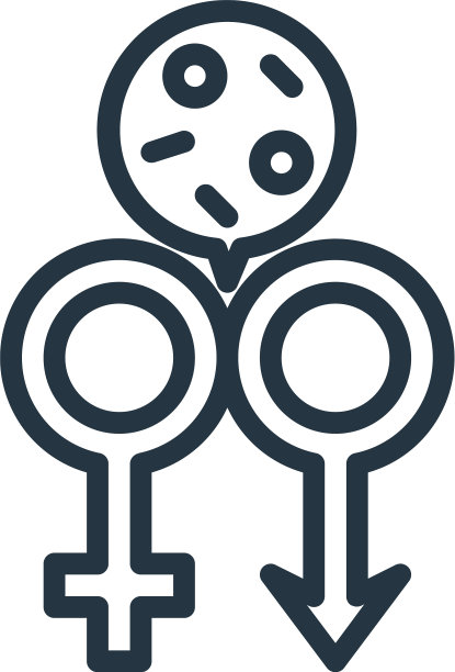 性传播疾病的图标孤立在白色图片下载