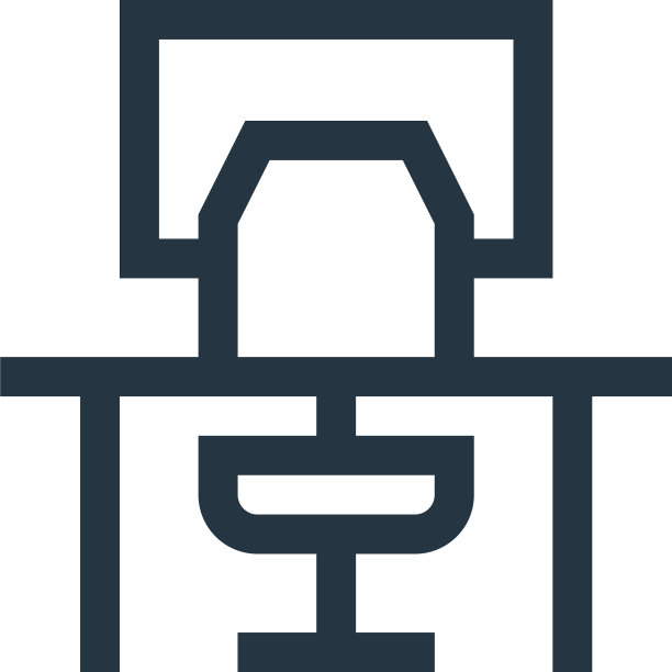 工作场所图标孤立在白色背景图片下载