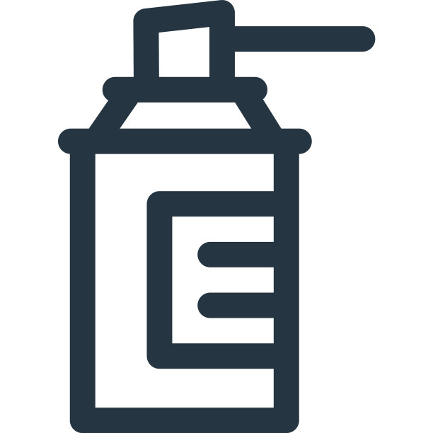 清洁喷雾图标孤立在白色背景上图片下载