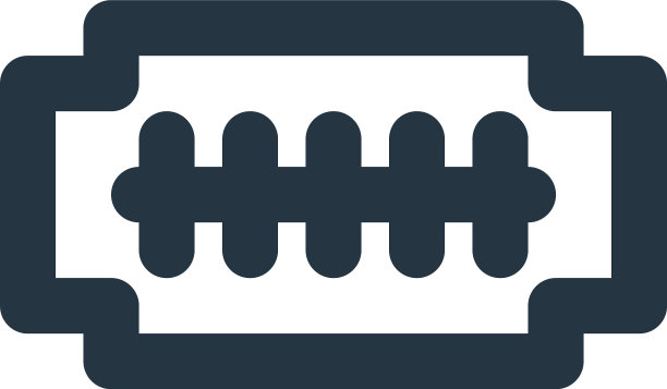 剃须刀片图标孤立在白色背景图片下载