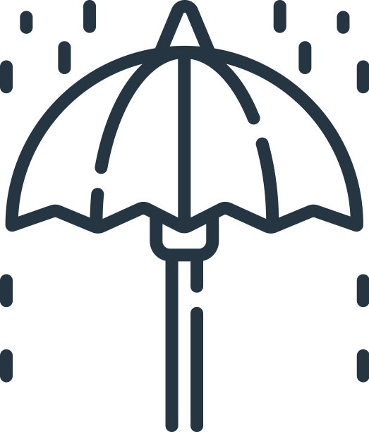 伞图标孤立在白色背景图片下载