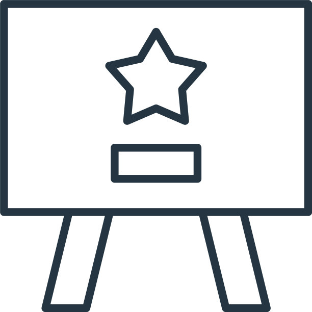 演示图标孤立在白色背景上图片下载