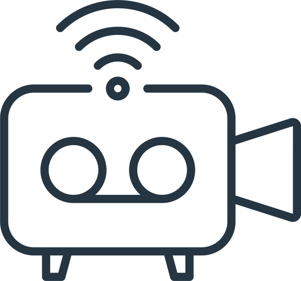 摄像机图标孤立在白色背景上图片下载