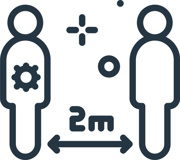 保持距离图标孤立在白色背景图片下载