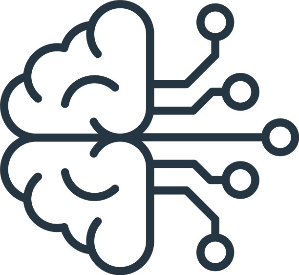 人工智能图标孤立在白色图片下载