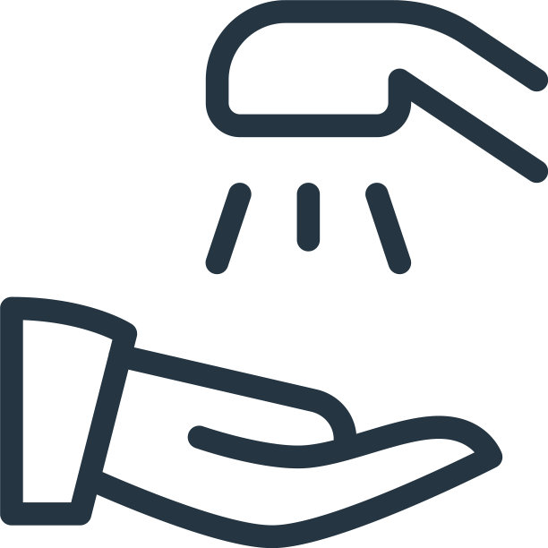 手洗图标孤立的白色背景图片下载