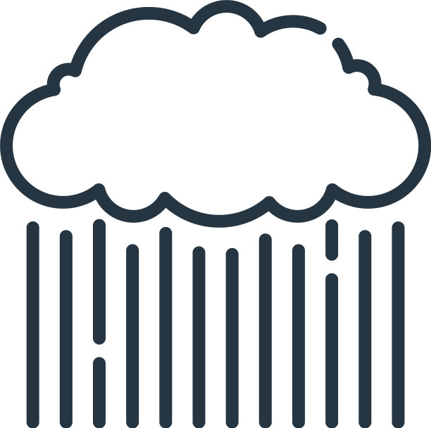 雨图标雨可编辑中风雨线性符号图片下载
