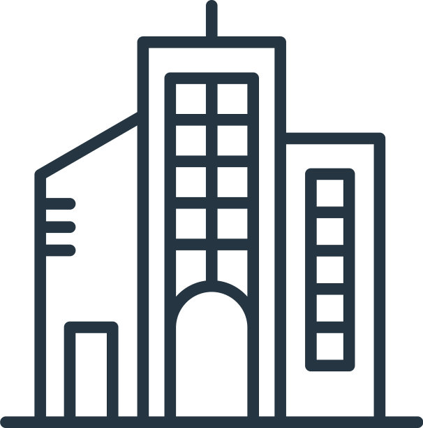 建筑图标建筑可编辑描边建筑图片下载