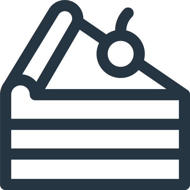 蛋糕块图标孤立在白色背景图片下载