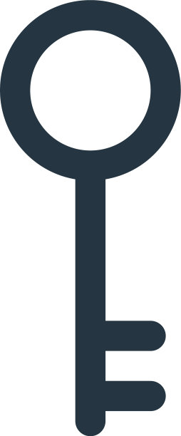 关键图标孤立在白色背景轮廓上图片下载