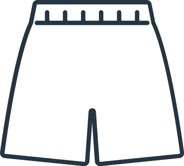 短裤图标孤立在白色背景大纲图片下载