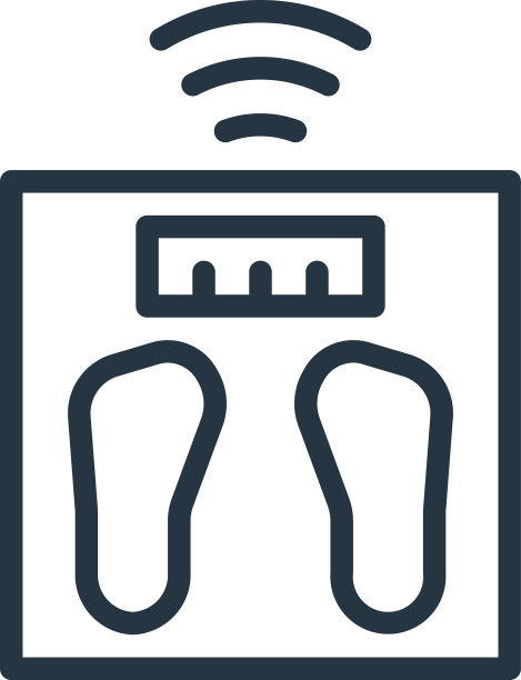 称重秤图标孤立在白色背景上图片下载