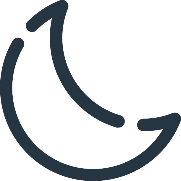 半月图标孤立在白色背景图片下载