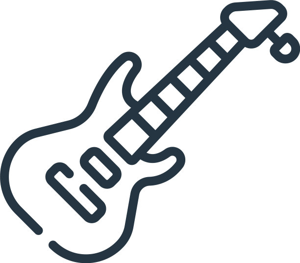 电吉他图标孤立的白色背景图片下载