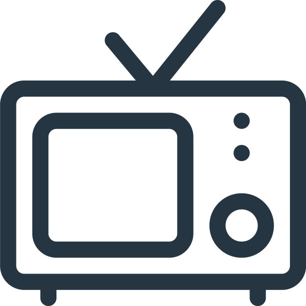 电视监视器图标孤立的白色背景图片下载