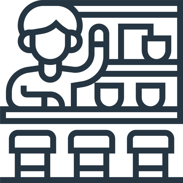 咖啡馆图标孤立的白色背景轮廓图片下载