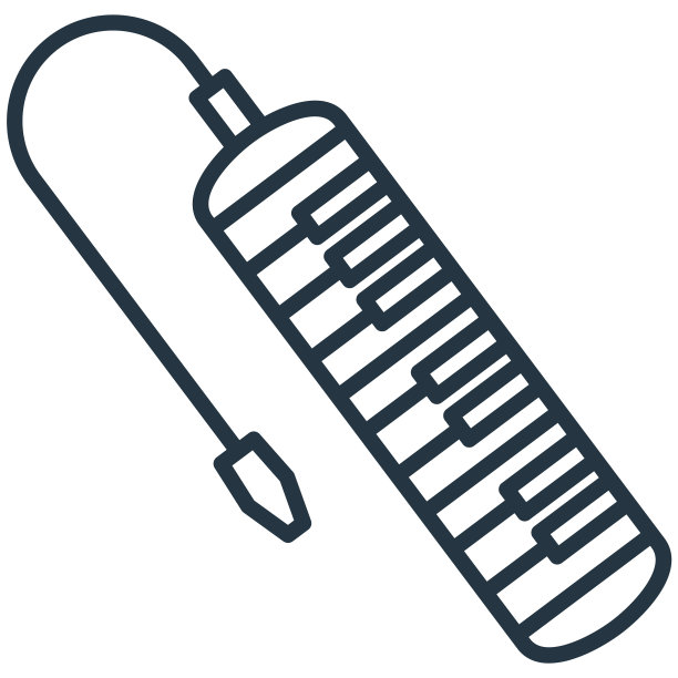 钢琴图标孤立的白色背景轮廓图片下载