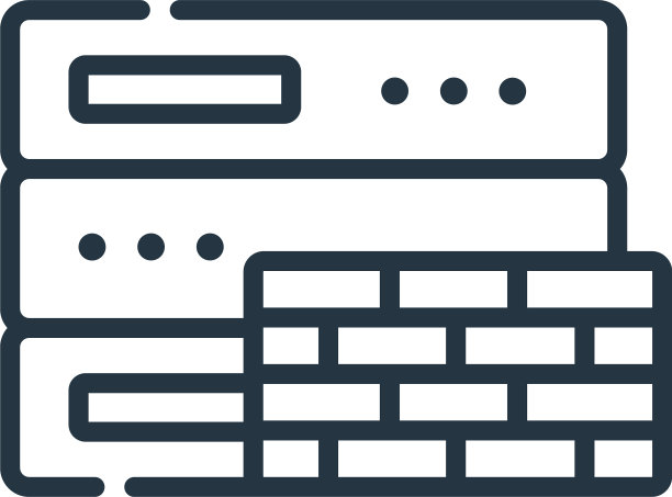 防火墙图标隔离在白色背景上图片下载