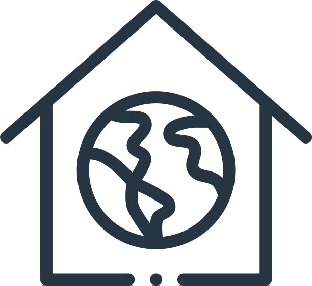 房子图标孤立在白色背景轮廓图片下载