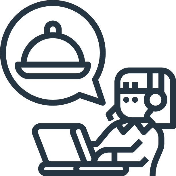 食物图标孤立在白色背景轮廓图片下载