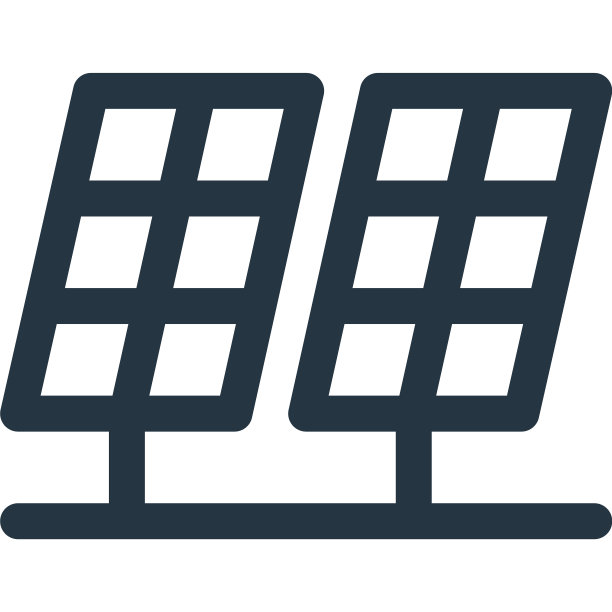 太阳能电池板图标孤立在白色背景图片下载