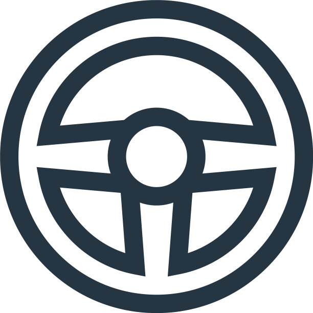 方向盘图标孤立的白色背景图片下载