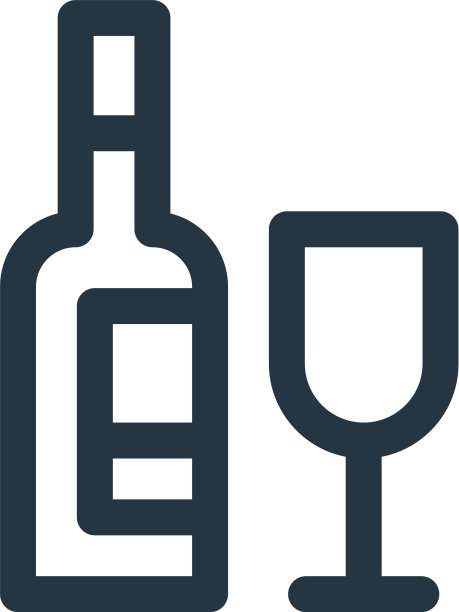 葡萄酒图标孤立在白色背景轮廓图片下载