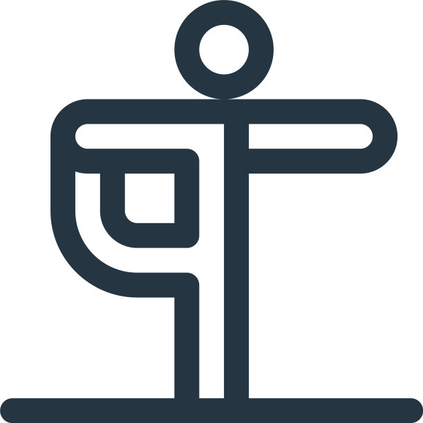 瑜伽图标孤立在白色的背景轮廓图片下载