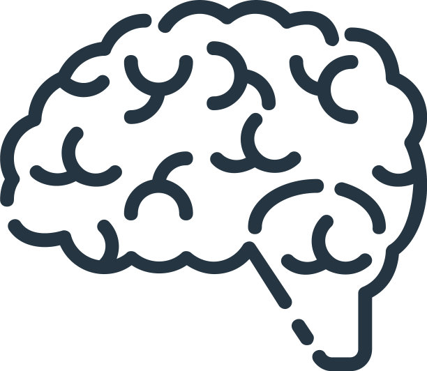 大脑图标大脑可编辑中风大脑线性图片下载