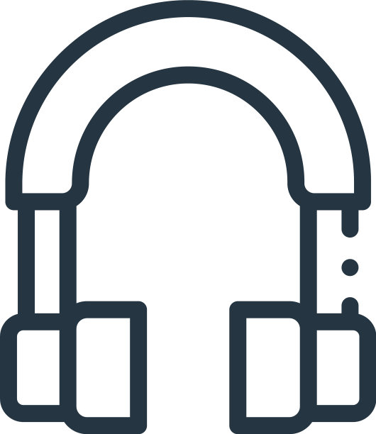 耳机图标隔离在白色背景图片下载