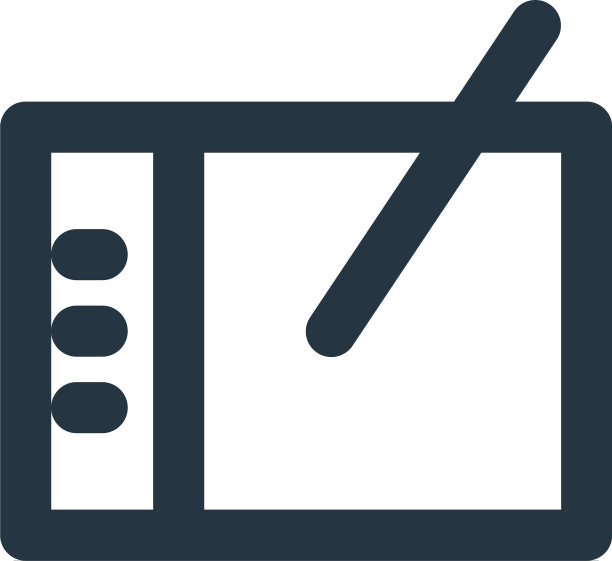 钢笔平板图标孤立的白色背景图片下载