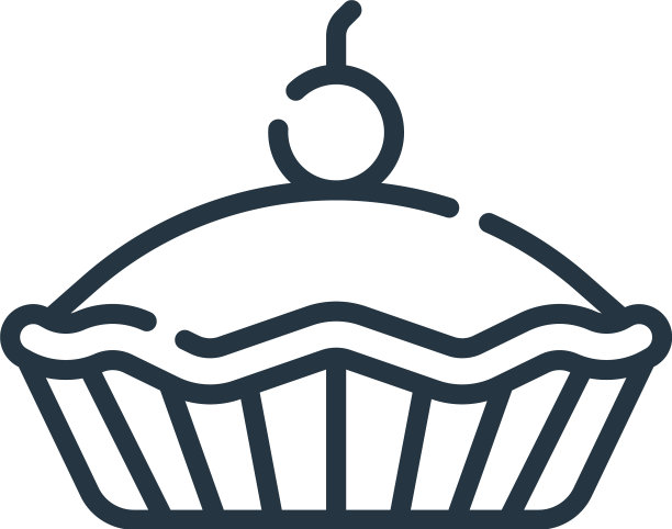 饼状图标孤立在白色背景轮廓上图片下载