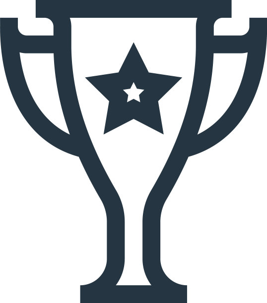 奖杯图标孤立在白色背景轮廓图片下载