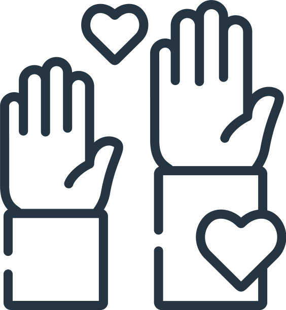 志愿者图标孤立在白色背景上图片下载