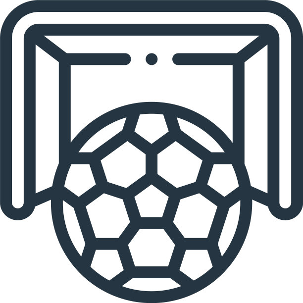 足球图标孤立在白色背景轮廓图片下载