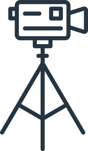 摄像机图标孤立在白色背景上图片下载