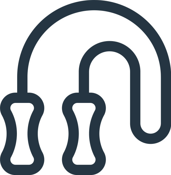 跳绳图标孤立的白色背景图片下载