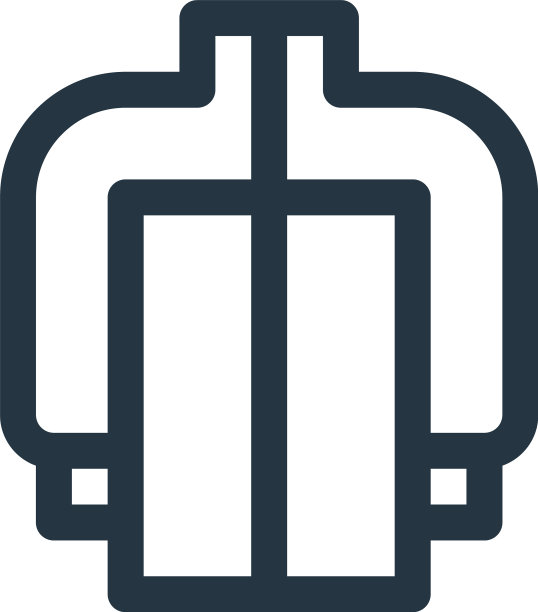 夹克图标孤立的白色背景轮廓图片下载