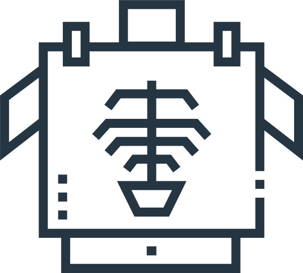 X射线图标孤立在白色背景轮廓上图片下载