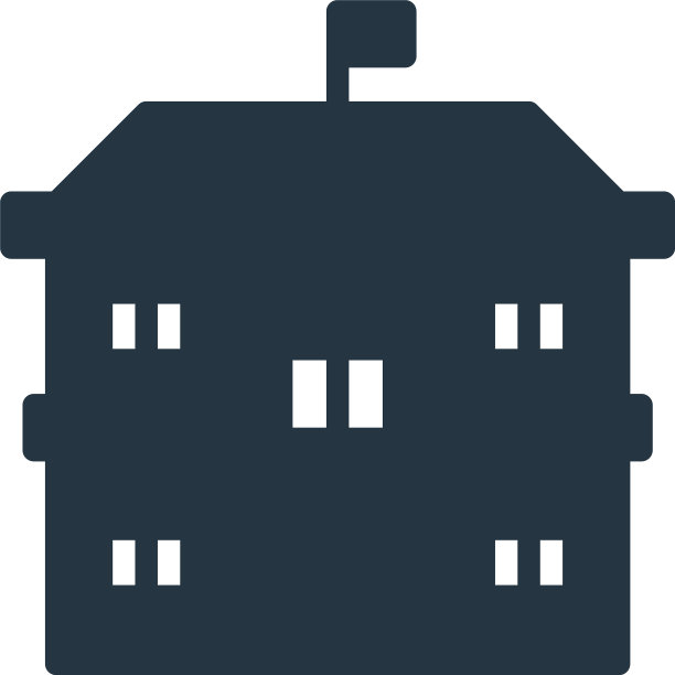 学校图标学校可编辑笔画学校线性图片下载