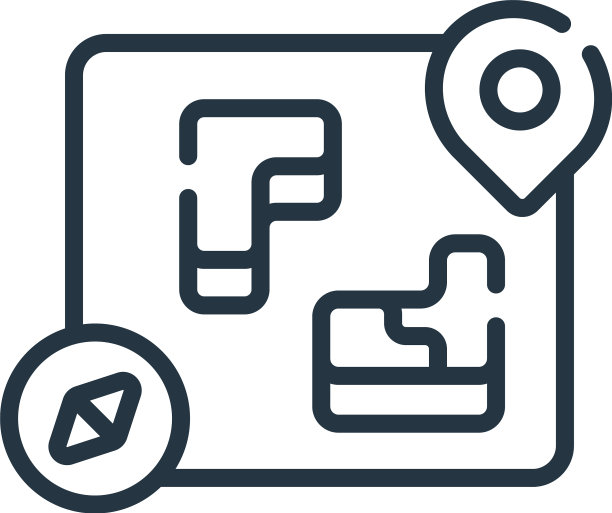 游戏地图图标孤立在白色背景上图片下载