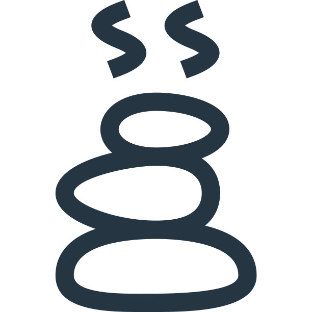 热石头图标孤立在白色背景图片下载