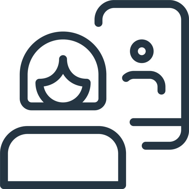 女人图标孤立在白色背景轮廓图片下载