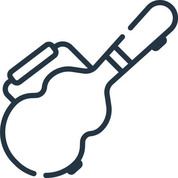 吉他盒图标孤立在白色背景图片下载