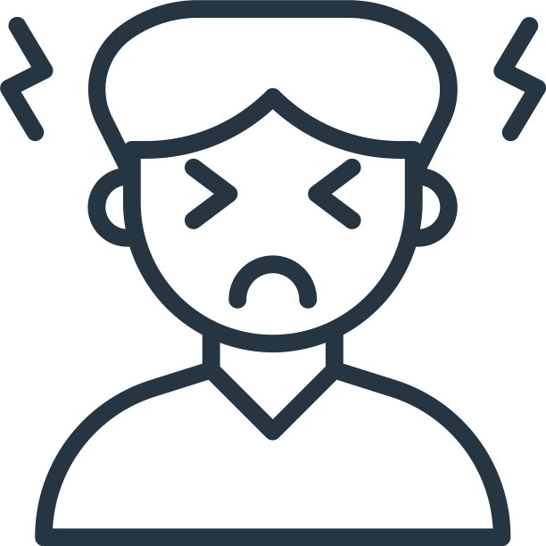 头痛图标孤立在白色背景图片下载