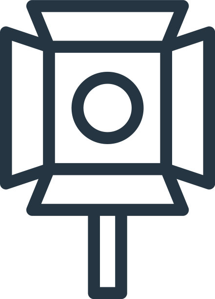 灯光图标孤立在白色背景轮廓图片下载