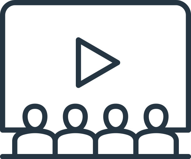 影院图标孤立的白色背景轮廓图片下载