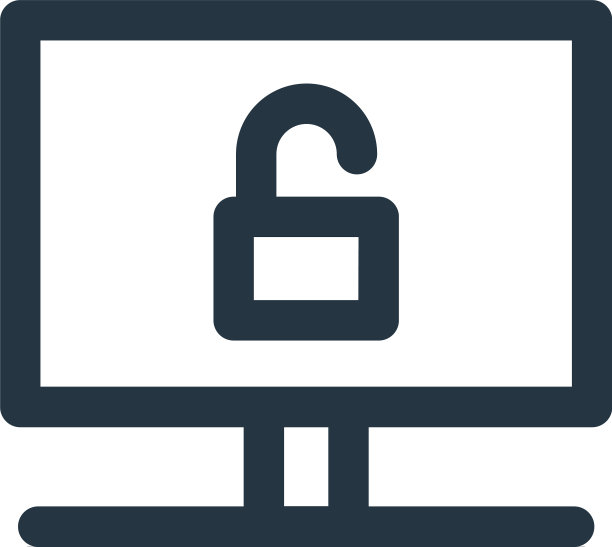 解锁图标隔离在白色背景图片下载