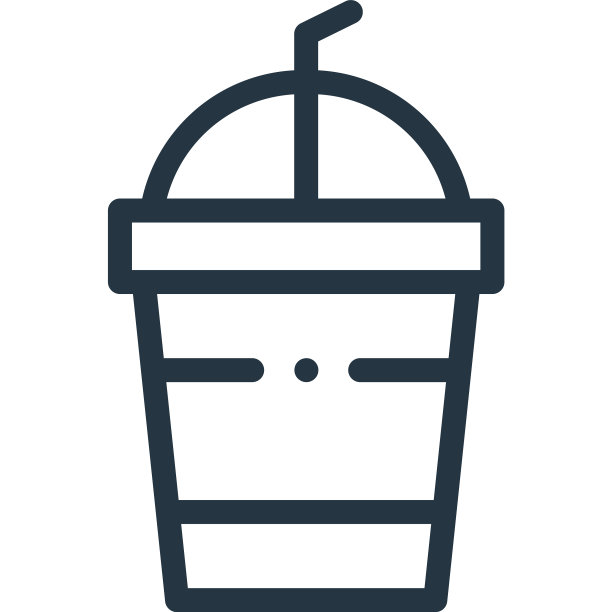 塑料杯图标孤立的白色背景图片下载