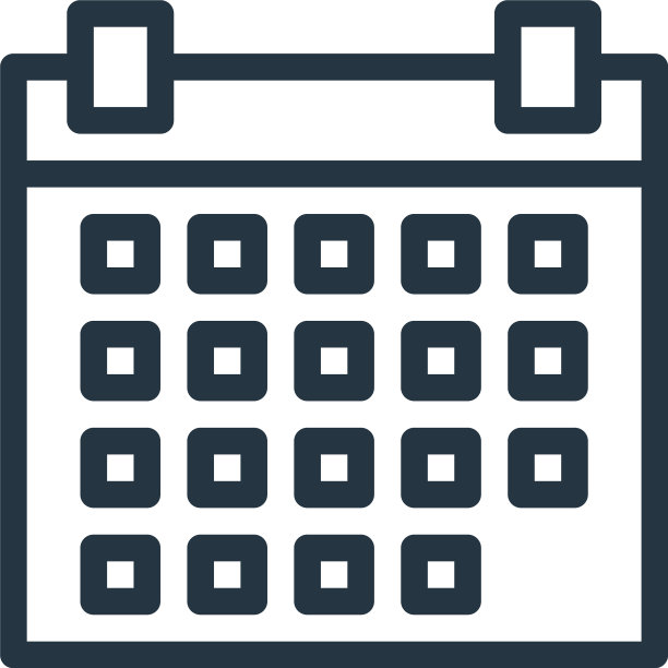 日历图标孤立在白色背景上图片下载